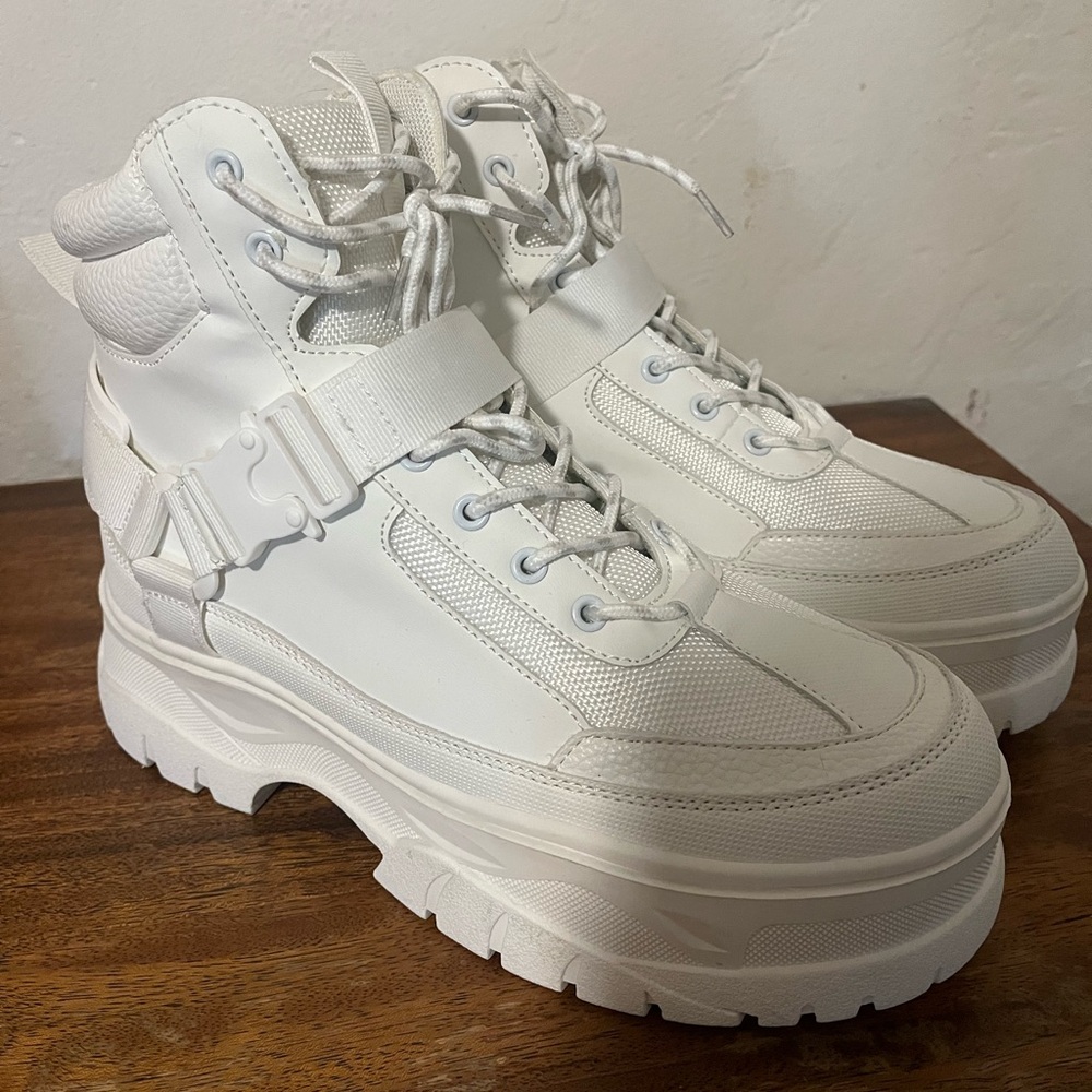 ASOS lace up worker boots.